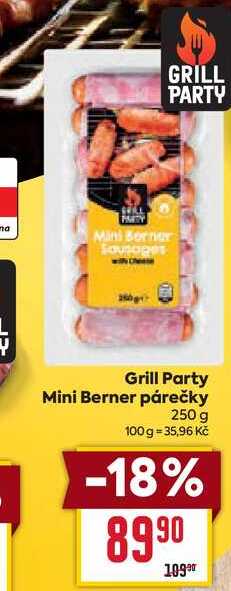 Grill Party Mini Berner párečky 250 g