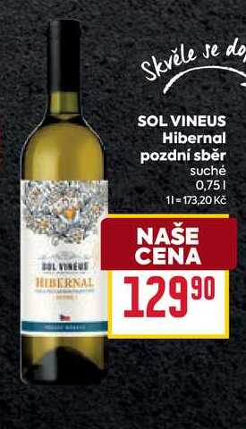 SOL VINEUS Hibernal pozdní sběr suché 0,75l