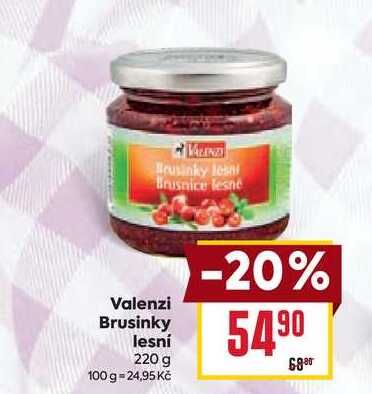 Valenzi Brusinky lesní 220 g 