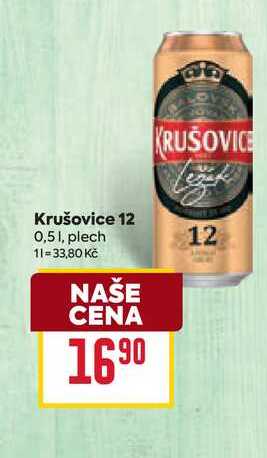 Krušovice 12 0,51, plech
