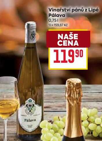 Vinařství pánů z Lipé Pálava 0,75l