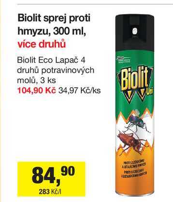 Biolit sprej proti hmyzu, 300 ml, více druhů