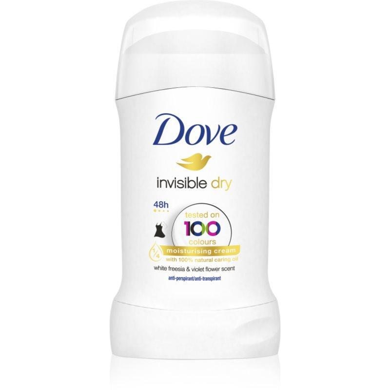 Dove Invisible Dry Antiperspirant tuhý antiperspirant proti bílým skvrnám 48h 40 ml