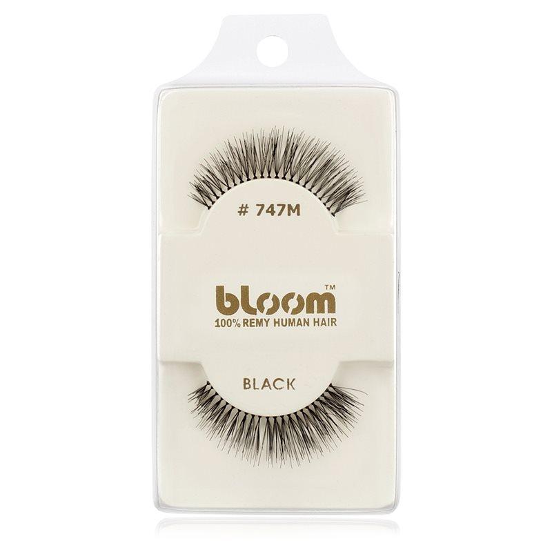 Bloom Natural nalepovací řasy z přírodních vlasů No. 747M (Black) 1 cm