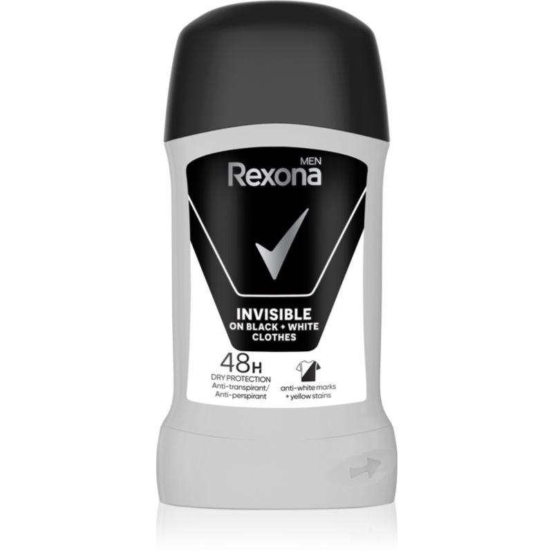 Rexona Invisible on Black + White Clothes Antiperspirant tuhý antiperspirant 48 H 50 ml