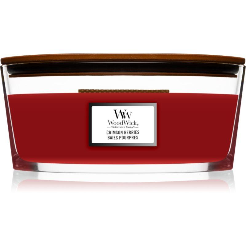 Woodwick Crimson Berries vonná svíčka s dřevěným knotem (hearthwick) 453,6 g
