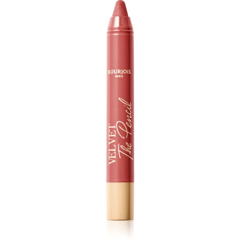 Bourjois Velvet the Pencil rtěnka v tužce s matným efektem odstín 04 Less is Brown 1,8 g