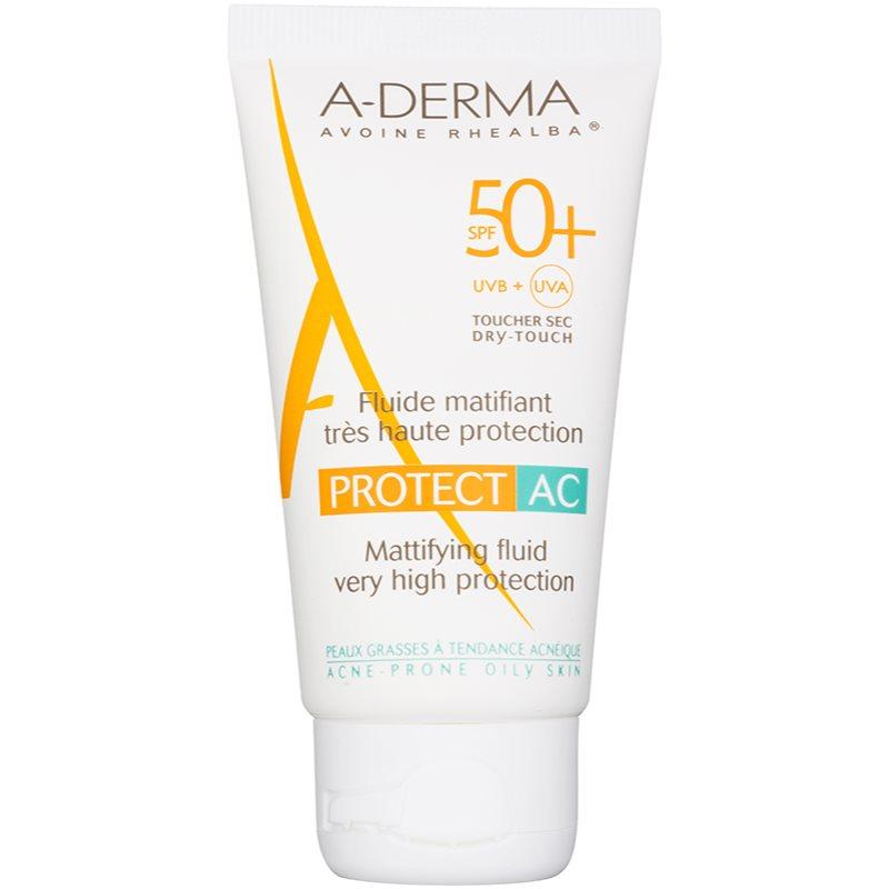 A-Derma Protect AC Mattifying Fluid zmatňující pleťový fluid SPF 50+ 40 ml