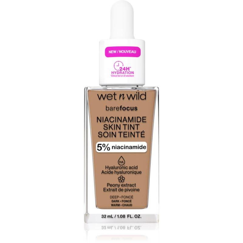 Wet n Wild Bare Focus Niacinamide Skin Tint lehký hydratační make-up odstín Deep (Warm) 32 ml