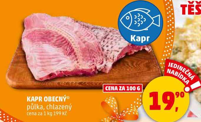 KAPR OBECNÝ půlka, chlazený, 100 g