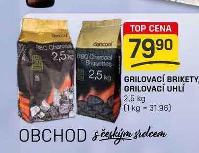 GRILOVACÍ BRIKETY GRILOVACÍ UHLÍ 2,5 kg