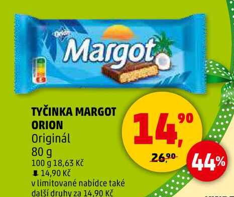 TYČINKA MARGOT ORION Originál, 80 g   v akci