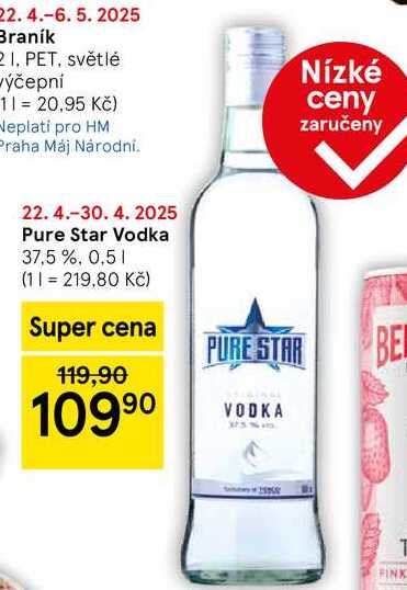 Pure Star Vodka 37,5 %, 0,5 l