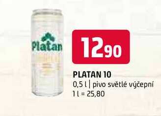 Platan 10 světlé výčepní pivo 0,5 l