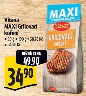 Vitana MAXI Grilovací koření, 90 g