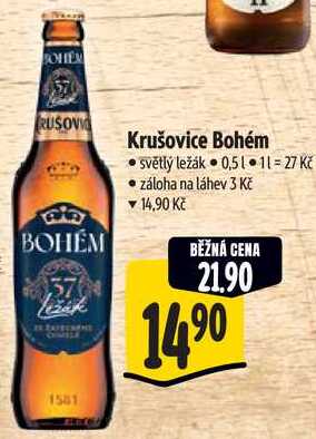 Krušovice Bohém, 0,5 l 