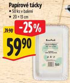 Papírové tácky, 50 ks 