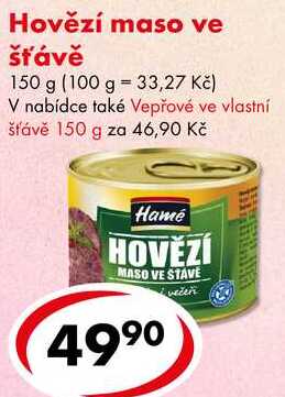 Hovězí maso ve šťávě, 150 g 