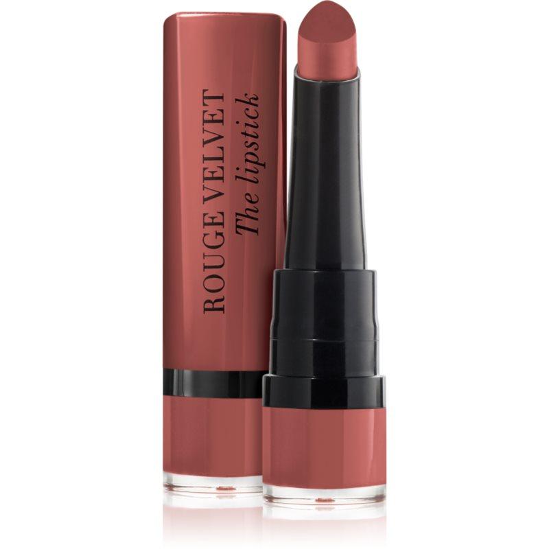 Bourjois Rouge Velvet The Lipstick matná rtěnka odstín 48 Mocha’Mour 2.4 g