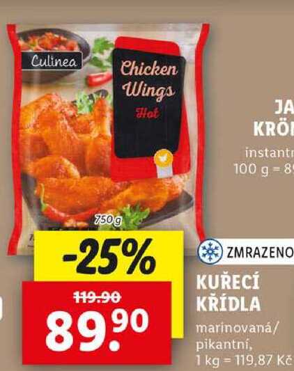 KUŘECÍ KŘÍDLA, 750 g
