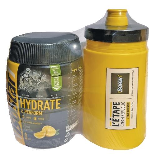 Isostar Hydrate & Perform prášek citron 400 g + bidon L´étape, 400 g