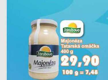 Zárubova Majonéza Tatarská omáčka 400 g