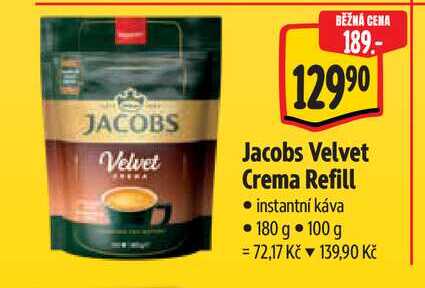   Jacobs Velvet Crema Refill  180 g