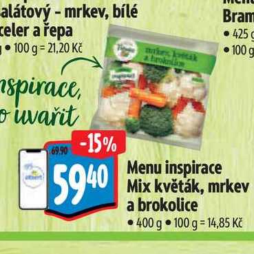   Menu inspirace Mix květák, mrkev a brokolice 400 g  
