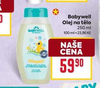 Babywell Olej na tělo 250 ml 