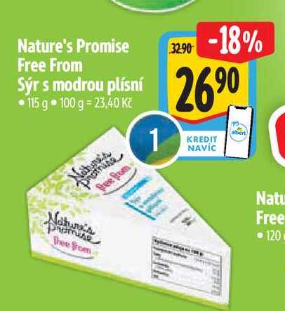 Nature's Promise Free From Sýr s modrou plísní 115 g