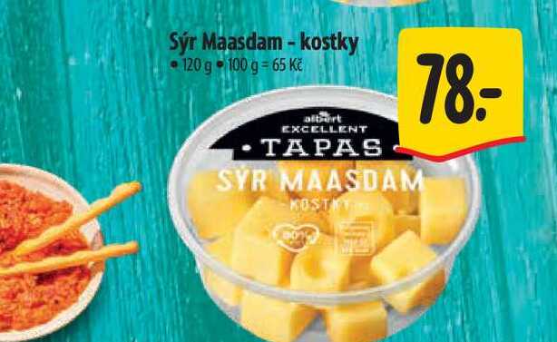Sýr Maasdam-kostky  120 g 