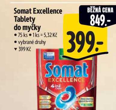 Somat Excellence Tablety do myčky 75 ks   