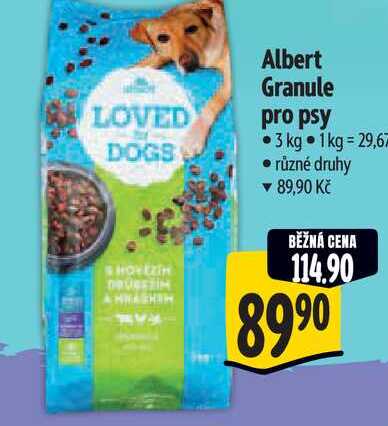 Albert Granule pro psy 3 kg  