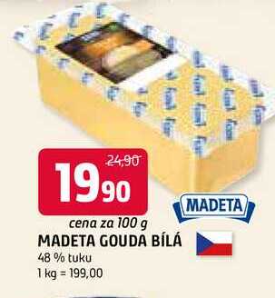 Madeta gouda bílá 48% 100g
