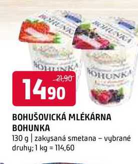 Bohušovická mlékárna bohunka 130g