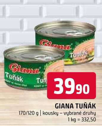 Giana Tuňák kousky 170/120g, vybrané druhy
