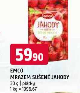 Emco mrazem sušené jahody 30 g plátky 