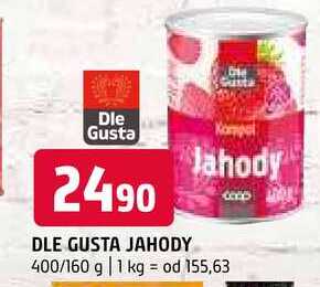 Dle gusta jahody Jahody 400/160 g 