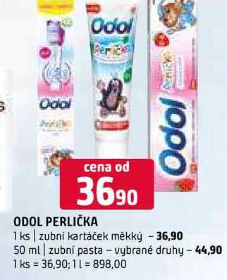 Odal perlička 1 ks zubní kartáček měkký 50 ml zubní pasta vybrané druhy 