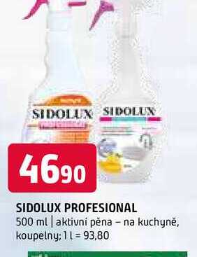 Sidolux profesional 500 ml aktivní pěna na kuchyně, koupelny