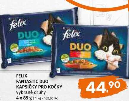 Felix kapsičky pro kočky 4x85g, vybrané druhy 
