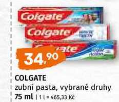 Colgate zubní pasta, vybrané druhy 75 ml 