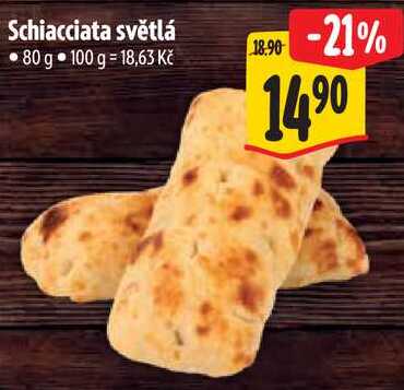 Schiacciata světlá, 80 g