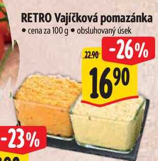 RETRO Vajíčková pomazánka, cena za 100 g 