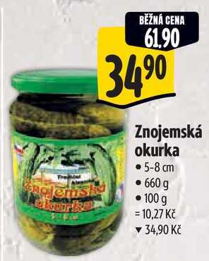 Znojemská okurka, 660 g 