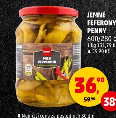 JEMNÉ FEFERONY PENNY, 600/280 g 