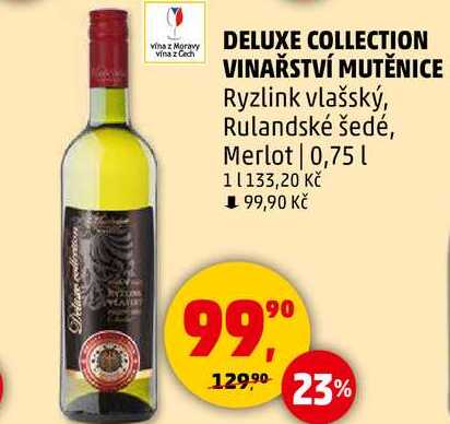 DELUXE COLLECTION VINAŘSTVÍ MUTĚNICE Ryzlink vlašský, 0,75 l 