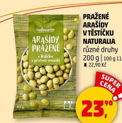 ARAŠÍDY V TĚSTÍČKU NATURALIA různé druhy, 200 g 