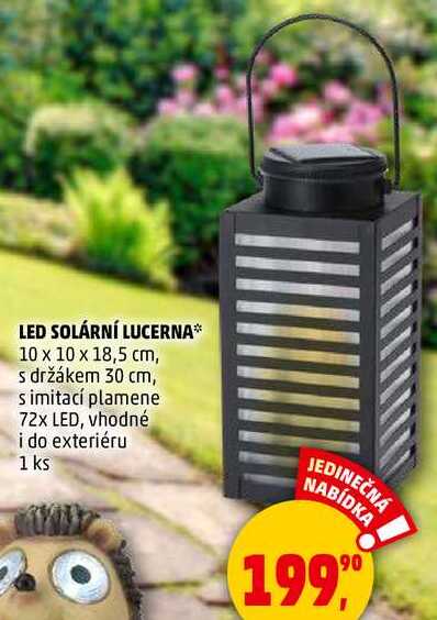 LED SOLÁRNÍ LUCERNA 10 x 10 x 18,5 cm, 1 ks