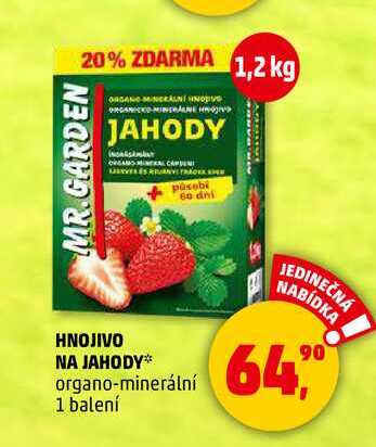 HNOJIVO NA JAHODY organo-minerální, 1 balení  